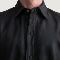 Haven Matte Black Leather Shirt by Dash Racegear - men Jacket view 5