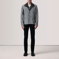 Henrik Grey Suede Cafe Racer Jacket by Dash Racegear - men Jacket view 2