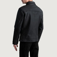 Inferno Matte Black Leather Jacket by Dash Racegear - men Jacket view 6