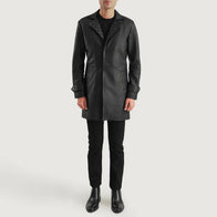 Infinity Black Leather Coat by Dash Racegear - men Jacket view 3