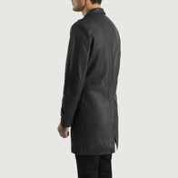 Infinity Black Leather Coat by Dash Racegear - men Jacket view 5