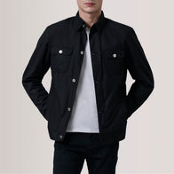 Irwin Black Waxed Canvas Field Jacket by Dash Racegear - men Jacket view 1