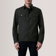 Irwin Olive Waxed Canvas Field Jacket by Dash Racegear - men Jacket view 5