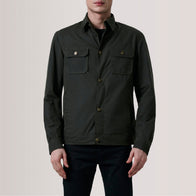 Irwin Olive Waxed Canvas Field Jacket by Dash Racegear - men Jacket view 5