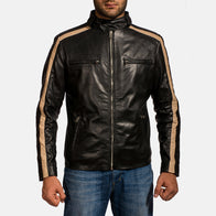 Jack Black Leather Biker Jacket by Dash Racegear - men Jacket view 1