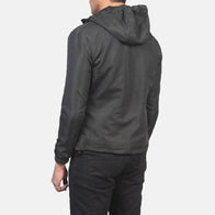 Jimmy Black Hooded Windbreaker Jacket by Dash Racegear - men Jacket view 5