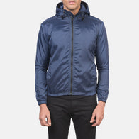 Jimmy Blue Hooded Windbreaker Jacket by Dash Racegear - men Jacket view 1