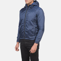 Jimmy Blue Hooded Windbreaker Jacket by Dash Racegear - men Jacket view 2