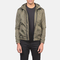 Jimmy Green Hooded Windbreaker Jacket by Dash Racegear - men Jacket view 1