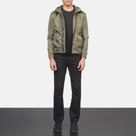 Jimmy Green Hooded Windbreaker Jacket by Dash Racegear - men Jacket view 3