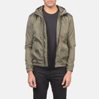 Jimmy Green Hooded Windbreaker Jacket by Dash Racegear - men Jacket view 6