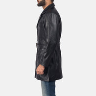 Jordan Black Leather Coat by Dash Racegear - men Jacket view 4