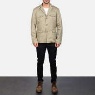 Kajetan Beige Safari Jacket by Dash Racegear - men Jacket view 3