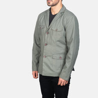Kajetan Grey Safari Jacket by Dash Racegear - men Jacket view 2