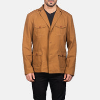 Kajetan Khaki Safari Jacket by Dash Racegear - men Jacket view 1
