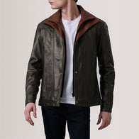 Klen Brown Classic Jacket by Dash Racegear - men Jacket view 1