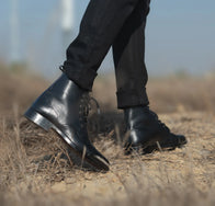Knight Derby Black Leather Boots by Dash Racegear - men Leather Shoes view 10