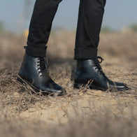 Knight Derby Black Leather Boots by Dash Racegear - men Leather Shoes view 7