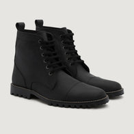 Knight Derby Black Matte Nubuck Leather Boots - TerraGrip by Dash Racegear - men Leather Shoes view 1