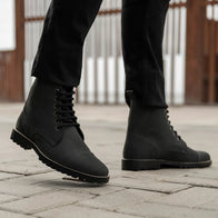 Knight Derby Black Matte Nubuck Leather Boots - TerraGrip by Dash Racegear - men Leather Shoes view 8