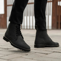 Knight Derby Black Matte Nubuck Leather Boots - TerraGrip by Dash Racegear - men Leather Shoes view 8