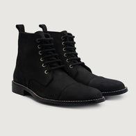 Knight Derby Black Nubuck Leather Boots by Dash Racegear - men Leather Shoes view 1