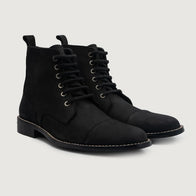 Knight Derby Black Nubuck Leather Boots by Dash Racegear - men Leather Shoes view 1