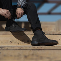 Knight Derby Black Nubuck Leather Boots by Dash Racegear - men Leather Shoes view 10
