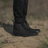 Knight Derby Black Nubuck Leather Boots by Dash Racegear - men Leather Shoes view 8