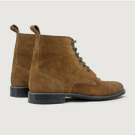Knight Derby Brown Suede Leather Boots - StudGuard by Dash Racegear - men Leather Shoes view 4