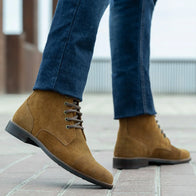 Knight Derby Brown Suede Leather Boots - StudGuard by Dash Racegear - men Leather Shoes view 8