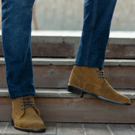 Knight Derby Brown Suede Leather Boots - StudGuard by Dash Racegear - men Leather Shoes view 9