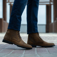 Knight Derby Burnt Copper Pullup Leather Boots - TerraGrip by Dash Racegear - men Leather Shoes view 8