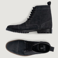 Knight Derby Grey Suede Leather Boots - TerraGrip by Dash Racegear - men Leather Shoes view 3