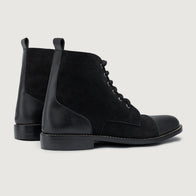 Knight Derby Hybrid Black Leather Boots - StudGuard by Dash Racegear - men Leather Shoes view 4