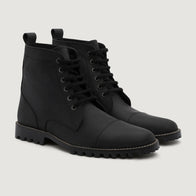 Knight Derby Matte Black Pullup Leather Boots - TerraGrip by Dash Racegear - men Leather Shoes view 1