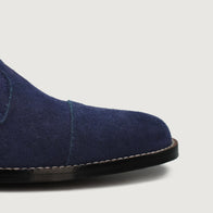 Knight Derby Midnight Blue Suede Leather Boots by Dash Racegear - men Leather Shoes view 6