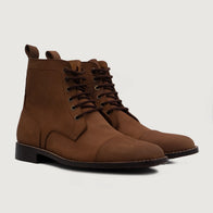 Knight Derby Oil Pull-up Brown Leather Boots by Dash Racegear - men Leather Shoes view 1