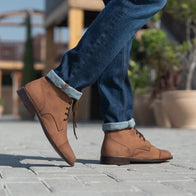 Knight Derby Oil Pull-up Brown Leather Boots by Dash Racegear - men Leather Shoes view 6