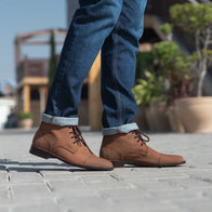Knight Derby Oil Pull-up Brown Leather Boots by Dash Racegear - men Leather Shoes view 7