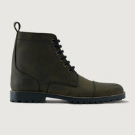 Knight Derby Olive Green Pullup Leather Boots - TerraGrip by Dash Racegear - men Leather Shoes view 2