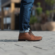 Knight Derby Tan Leather Boots by Dash Racegear - men Leather Shoes view 5