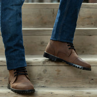Knight Derby Waxed Brown Pullup Leather Boots - TerraGrip by Dash Racegear - men Leather Shoes view 10