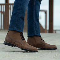 Knight Derby Waxed Brown Pullup Leather Boots - TerraGrip by Dash Racegear - men Leather Shoes view 8