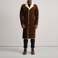 Kolby Brown Suede Shearling Coat by Dash Racegear - men Jacket view 3