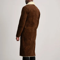 Kolby Brown Suede Shearling Coat by Dash Racegear - men Jacket view 5