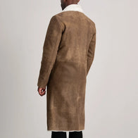 Kolby Distressed Brown Leather Shearling Coat by Dash Racegear - men Jacket view 5