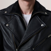 Kole Black Leather Double Rider Jacket by Dash Racegear - men Jacket view 6
