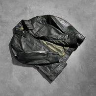 Lavendard Green Leather Biker Jacket by Dash Racegear - men Jacket view 8