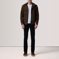 Lester Brown Suede Bomber Jacket by Dash Racegear - men Jacket view 2